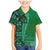 Samoan Pacific Tribal Flower Geometric Art Tattoos Family Matching Mermaid Dress and Hawaiian Shirt Siapo Pattern Emerald Glow - Polynesian Pride