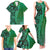 Samoan Pacific Tribal Flower Geometric Art Tattoos Family Matching Tank Maxi Dress and Hawaiian Shirt Siapo Pattern Emerald Glow - Polynesian Pride