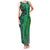 Samoan Pacific Tribal Flower Geometric Art Tattoos Family Matching Tank Maxi Dress and Hawaiian Shirt Siapo Pattern Emerald Glow - Polynesian Pride