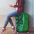 Samoan Pacific Tribal Flower Geometric Art Tattoos Luggage Cover Siapo Pattern Emerald Glow - Polynesian Pride
