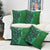 Samoan Pacific Tribal Flower Geometric Art Tattoos Pillow Cover Siapo Pattern Emerald Glow - Polynesian Pride