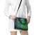 Samoan Pacific Tribal Flower Geometric Art Tattoos Shoulder Handbag Siapo Pattern Emerald Glow - Polynesian Pride