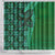 Samoan Pacific Tribal Flower Geometric Art Tattoos Shower Curtain Siapo Pattern Emerald Glow - Polynesian Pride