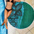 Samoan Pacific Tribal Flower Geometric Art Tattoos Beach Blanket Siapo Pattern Turquoise Tide - Polynesian Pride