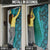 Samoan Pacific Tribal Flower Geometric Art Tattoos Door Cover Siapo Pattern Turquoise Tide - Polynesian Pride