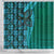 Samoan Pacific Tribal Flower Geometric Art Tattoos Shower Curtain Siapo Pattern Turquoise Tide - Polynesian Pride