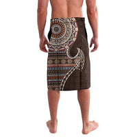 Fijian Masi Tribal Tattoos Art Pattern Lavalava Brown Color Half Style - Polynesian Pride