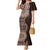 Fijian Masi Tribal Tattoos Art Pattern Mermaid Dress Brown Color Half Style - Polynesian Pride
