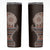 Fijian Masi Tribal Tattoos Art Pattern Skinny Tumbler Brown Color Half Style - Polynesian Pride