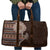 Fijian Masi Tribal Tattoos Art Pattern Travel Bag Brown Color Half Style - Polynesian Pride
