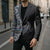 Fijian Masi Tribal Tattoos Art Pattern Blazer Navy Color Half Style - Polynesian Pride