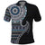 Fijian Masi Tribal Tattoos Art Pattern Polo Shirt Navy Color Half Style - Polynesian Pride