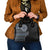 Fijian Masi Tribal Tattoos Art Pattern Shoulder Handbag Navy Color Half Style - Polynesian Pride