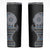 Fijian Masi Tribal Tattoos Art Pattern Skinny Tumbler Navy Color Half Style - Polynesian Pride