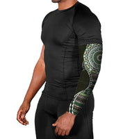 Fijian Masi Tribal Tattoos Art Pattern Arm Sleeves Green Color Half Style - Polynesian Pride