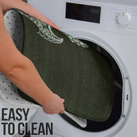 Fijian Masi Tribal Tattoos Art Pattern Bathroom Set Green Color Half Style - Polynesian Pride