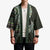 Fijian Masi Tribal Tattoos Art Pattern Kimono Green Color Half Style - Polynesian Pride