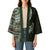 Fijian Masi Tribal Tattoos Art Pattern Kimono Green Color Half Style - Polynesian Pride