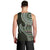 Fijian Masi Tribal Tattoos Art Pattern Men Tank Top Green Color Half Style - Polynesian Pride