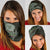 Fijian Masi Tribal Tattoos Art Pattern Neck Gaiter Green Color Half Style LT03