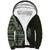 Fijian Masi Tribal Tattoos Art Pattern Sherpa Hoodie Green Color Half Style - Polynesian Pride