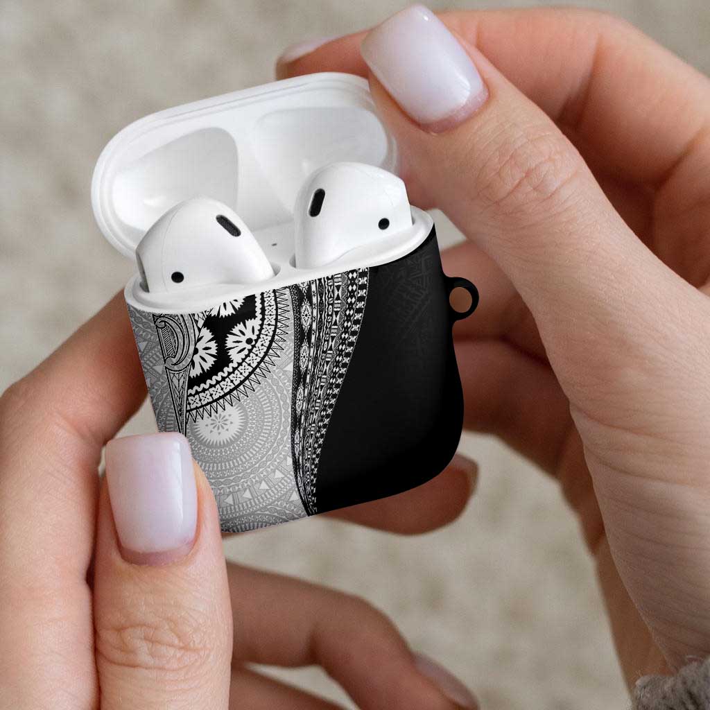 Fijian Masi Tattoos AirPods Case with Tapa Tribal Pattern - Polynesian Pride