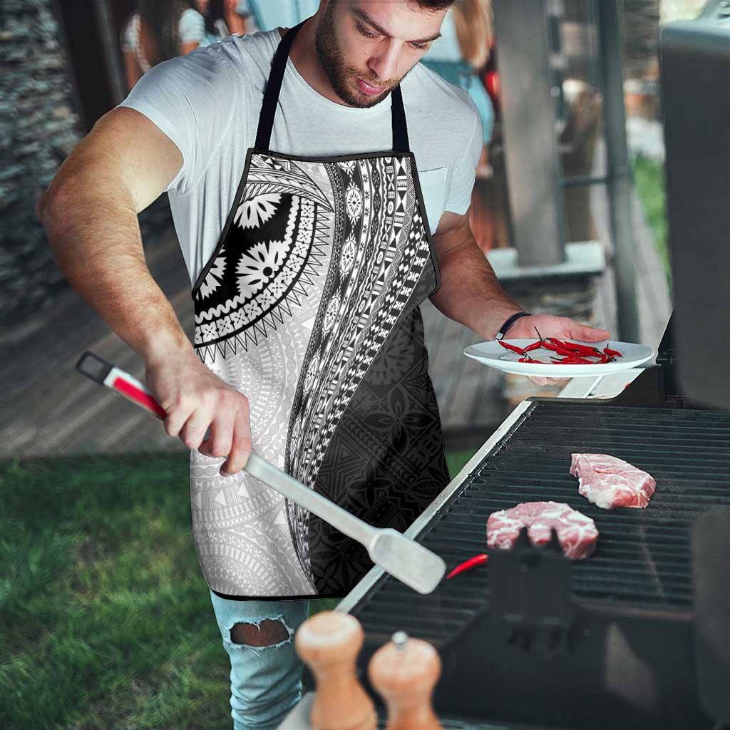 Fijian Masi Tattoos Apron with Tapa Tribal Pattern - Polynesian Pride