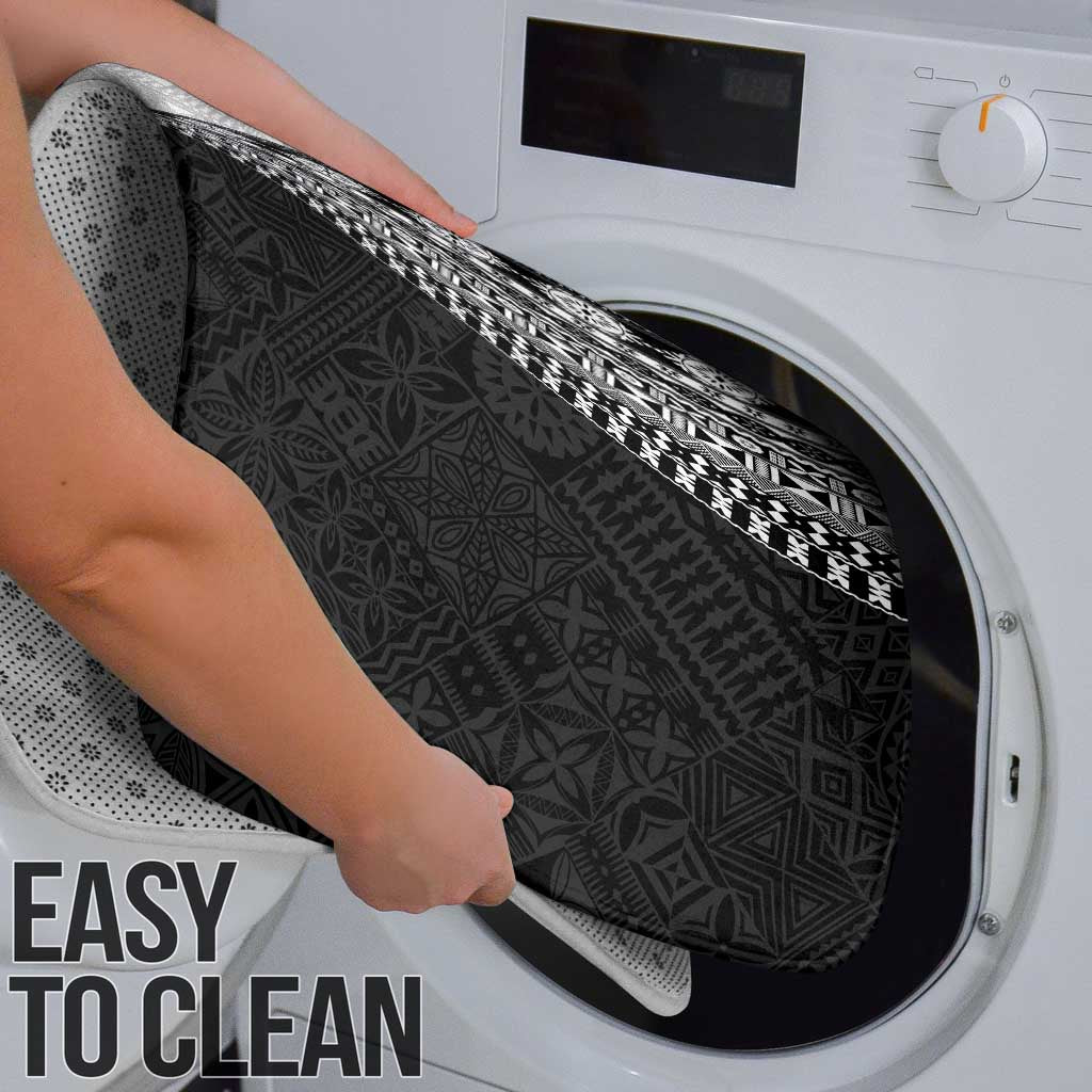 Fijian Masi Tattoos Bathroom Set with Tapa Tribal Pattern - Polynesian Pride