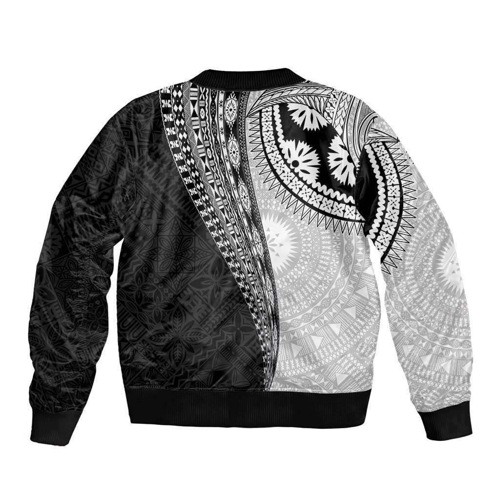 Fijian Masi Tattoos Bomber Jacket with Tapa Tribal Pattern - Polynesian Pride