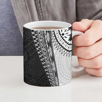 Fijian Masi Tattoos Ceramic Mug with Tapa Tribal Pattern - Polynesian Pride