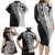 Fijian Masi Tattoos Family Matching Long Sleeve Bodycon Dress and Hawaiian Shirt with Tapa Tribal Pattern - Polynesian Pride