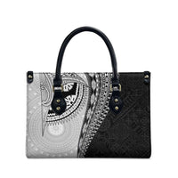 Fijian Masi Tattoos Leather Bag with Tapa Tribal Pattern - Polynesian Pride