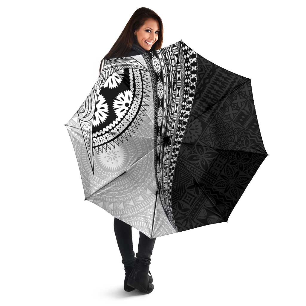 Fijian Masi Tattoos Umbrella with Tapa Tribal Pattern - Polynesian Pride