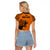 PNG Lae Snax Tigers Rugby Raglan Cropped T Shirt The Tigers Head and PNG Bird Polynesian Tattoo LT03 - Polynesian Pride