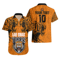 Custom PNG Lae Snax Tigers Rugby Hawaiian Shirt The Tigers Head and PNG Bird Polynesian Tattoo LT03 - Polynesian Pride