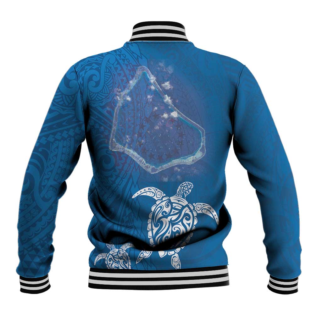 Cook Islands Manihiki Atoll Baseball Jacket Maori Turtle and Polynesian Pattern