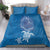 Cook Islands Manihiki Atoll Bedding Set Maori Turtle and Polynesian Pattern