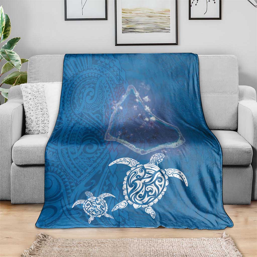 Cook Islands Manihiki Atoll Blanket Maori Turtle and Polynesian Pattern
