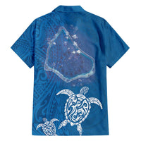 Cook Islands Manihiki Atoll Family Matching Short Sleeve Bodycon Dress and Hawaiian Shirt Maori Turtle and Polynesian Pattern LT03 - Polynesian Pride