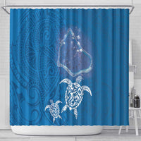 Cook Islands Manihiki Atoll Shower Curtain Maori Turtle and Polynesian Pattern