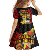 Papua New Guinea Christmas Family Matching Mermaid Dress and Hawaiian Shirt Funny Melanesian Santa with Bird-of-paradise Tribal Style - Polynesian Pride