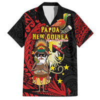 Papua New Guinea Christmas Family Matching Short Sleeve Bodycon Dress and Hawaiian Shirt Funny Melanesian Santa with Bird-of-paradise Tribal Style - Polynesian Pride