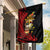 Papua New Guinea Christmas Garden Flag Funny Melanesian Santa with Bird-of-paradise Tribal Style - Polynesian Pride