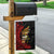 Papua New Guinea Christmas Garden Flag Funny Melanesian Santa with Bird-of-paradise Tribal Style - Polynesian Pride