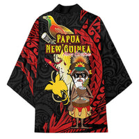 Papua New Guinea Christmas Kimono Funny Melanesian Santa with Bird-of-paradise Tribal Style - Polynesian Pride