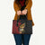 Papua New Guinea Christmas Leather Bag Funny Melanesian Santa with Bird-of-paradise Tribal Style - Polynesian Pride