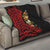 Papua New Guinea Christmas Quilt Funny Melanesian Santa with Bird-of-paradise Tribal Style - Polynesian Pride