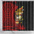 Papua New Guinea Christmas Shower Curtain Funny Melanesian Santa with Bird-of-paradise Tribal Style - Polynesian Pride