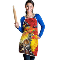 Australia and Papua New Guinea Together Apron Bird-of-paradise and Kangaroo with Oro Tapa and Aboriginal Art Motifs - Polynesian Pride