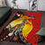 Australia and Papua New Guinea Together Area Rug Bird-of-paradise and Kangaroo with Oro Tapa and Aboriginal Art Motifs - Polynesian Pride